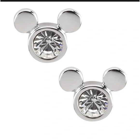 Disney Parks Arriba Bros. Rhodium Mickey Icon Earrings - Picture 2 of 7